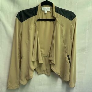 Cue Tan and Faux Leather Jacket